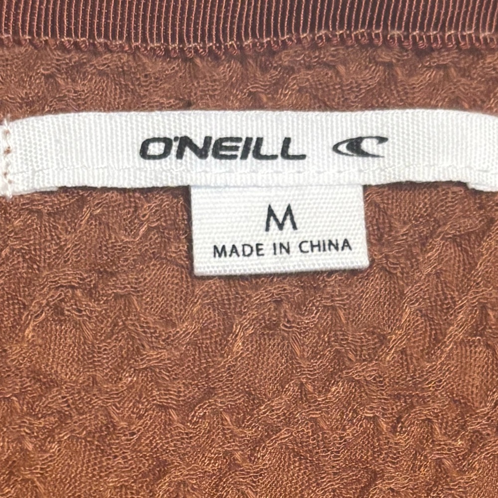 O'Neill Rust Textured Square-Neck Button Crop Top… - image 7